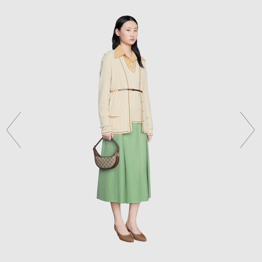 Gucci Beige & Brown GG Mini Crescent Shoulder Bag - Picture 14 of 15